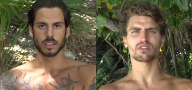 Lo scontro tra Luca Daffrè e Gennaro Auletto all'Isola dei Famosi (foto: web)