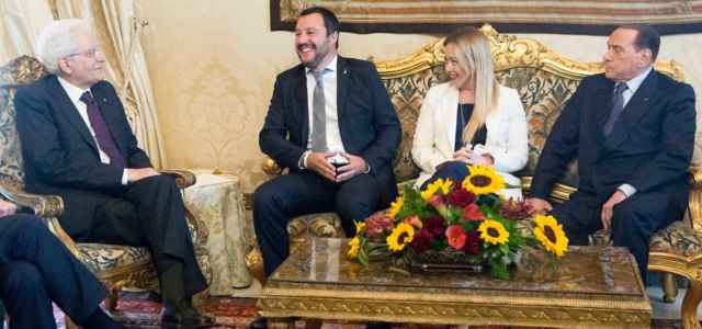 Mattarella con leader Centrodestra