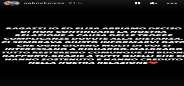 gabriel rennis ed elisa angius si sono lasciati SCREENSHOT 2022 640x300
