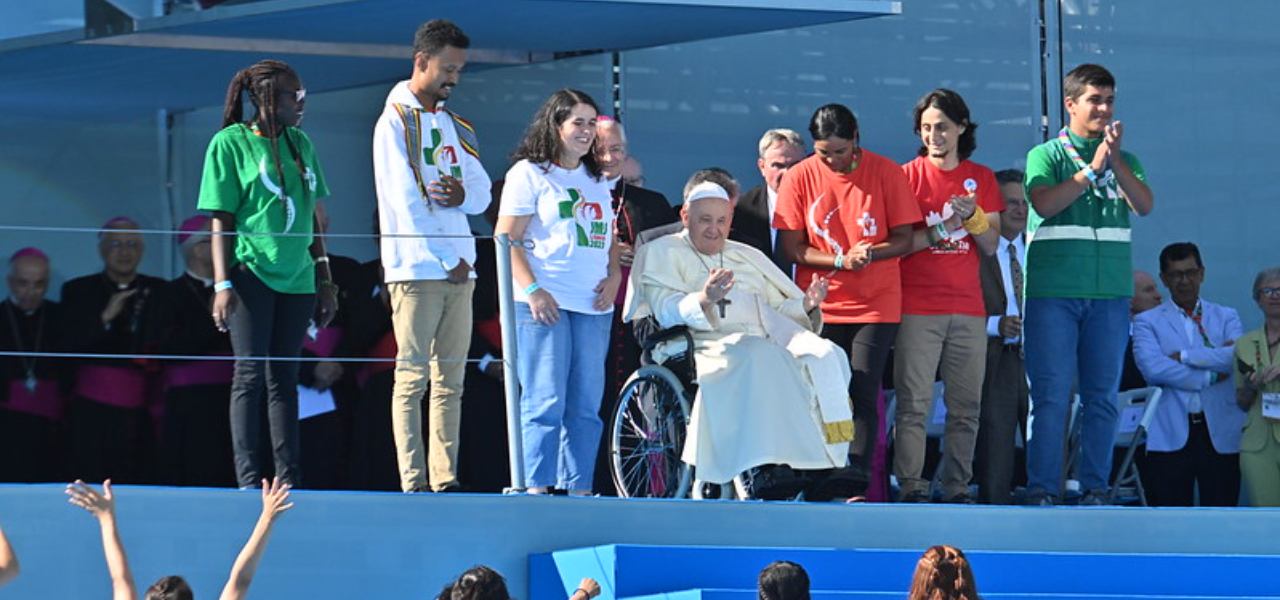 Papa Francesco alla GMG Lisbona video agosto Non siete qui per caso chiamati perché